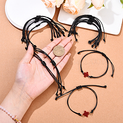 20Pcs Black Waxed Polyester Cord Braided Bracelet Making&nbsp;AJEW-YW00002-01