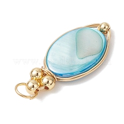 9Pcs 3 Colors Dyed Natural Shell Pendants&nbsp;PALLOY-JF04838