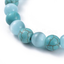 Synthetic Turquoise Stretch Bracelets&nbsp;BJEW-JB04506-05