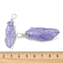 Electroplated Raw Rough Natural Quartz Crystal Big Pendants&nbsp;G-A229-02P-06