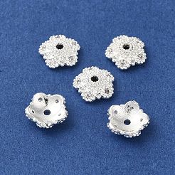 Rack Plating Brass Beads Caps&nbsp;KK-B088-04B-S