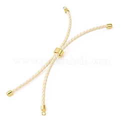 Adjustable Round Braided Microfiber Leather Cord Bracelet Making&nbsp;KK-CBAC260-01G-33
