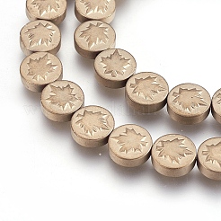Electroplate Non-magnetic Synthetic Hematite Bead Strands&nbsp;G-I208-12F
