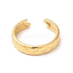 Ion Plating(IP) 304 Stainless Steel Scale Pattern Open Cuff Ring for Men Women&nbsp;RJEW-I085-16G