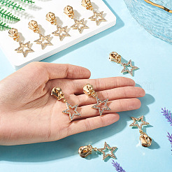 20Pcs Alloy Rhinestone Replacement Zipper Sliders&nbsp;HJEW-TAC0154