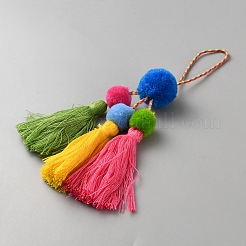 Polyester Tassel Pendant Decorations&nbsp;HJEW-WH20816-012A