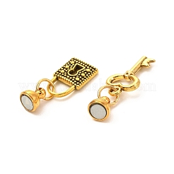 Round Brass Magnetic Clasps with Loops&nbsp;FIND-JF00095-03