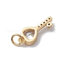 Brass Cubic Zirconia Pendants&nbsp;X-KK-E003-12G