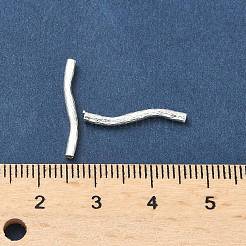 Brass Wavy Tube Beads&nbsp;KK-H532-36B-S