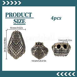 4Pcs Brass Beads&nbsp;KK-HY0004-66