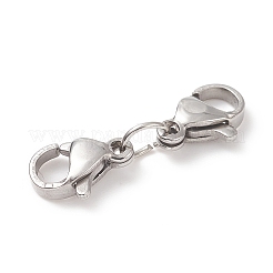 Non-Tarnish 304 Stainless Steel Double Lobster Claw Clasps&nbsp;STAS-E163-57P-B