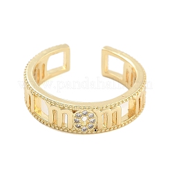 Clear Cubic Zirconia Open Cuff Rings&nbsp;RJEW-U002-05G