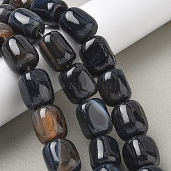 Natural Black Agate Beads Strands&nbsp;G-H295-F01-14