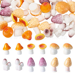 30Pcs 6 Styles Mushroom Series Resin Display Decorations&nbsp;DJEW-TA0001-21
