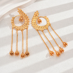 Elegant 201 Stainless Steel Geometric Leaf Tassel Stud Earrings&nbsp;AC8840