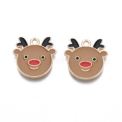 Christmas Alloy Enamel Pendants&nbsp;X-ENAM-Q442-48B