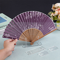 Acrylic Chinese Fan Display Stands&nbsp;ODIS-WH0007-76A