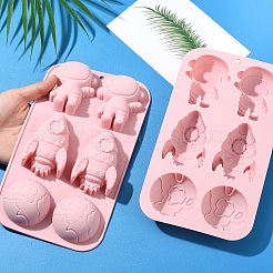 1Pc Astronaut Rocket Hemisphere DIY Silicone Molds&nbsp;DIY-YW0012-17