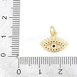Brass Micro Pave Cubic Zirconia Pendants&nbsp;KK-F938-37G-01