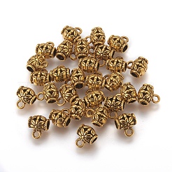 Tibetan Style Alloy Tube Bails&nbsp;X-GAB647Y