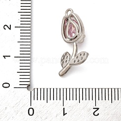 Brass Micro Pave Cubic Zirconia Pendants&nbsp;KK-I276-04P-04B
