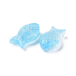 Transparent Spray Painted Glass Beads&nbsp;X1-GLAA-I050-10E