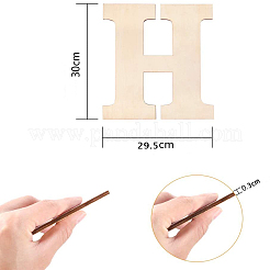 Letter Unfinished Wood Blank Cutouts&nbsp;LS-DIY-ZX040-01H