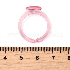 Children's Transparent Plastic Open Cuff Ring Components&nbsp;KY-C022-01A