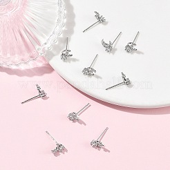 SHEGRACE Brass Micro Pave Cubic Zirconia Stud Earrings&nbsp;XGRQ4N495-709P