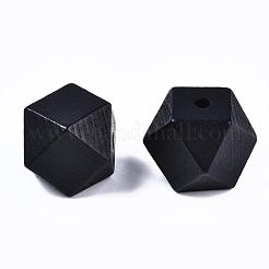 Faceted Unfinished Wood Beads&nbsp;WOOD-WH0014-01-E-A