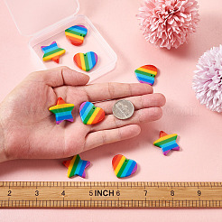 12Pcs 2 Style Plastic Stripe Pendants&nbsp;KY-YS0001-03