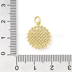 Rack Plating Brass Micro Pave Cubic Zirconia Pendants&nbsp;KK-S396-29G