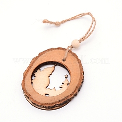 Hollow Wooden Christmas Ornaments&nbsp;WOOD-WH0112-14