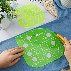 2Pcs 2 Styles Acrylic Alignment T-Shirt Rulers&nbsp;AJEW-DC0004-45