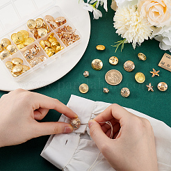 8 Styles Brass & Alloy Shank Buttons&nbsp;BUTT-PH0001-32B
