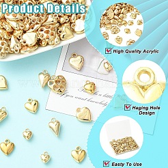 180Pcs 6 Styles CCB Plastic Pendants&nbsp;CCB-YW0001-79