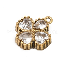 304 Stainless Steel Rhinestone Pendants&nbsp;STAS-E547-06A-G