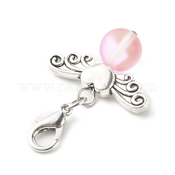 Frosted Synthetic Moonstone Pendants Decorations&nbsp;HJEW-JM00617