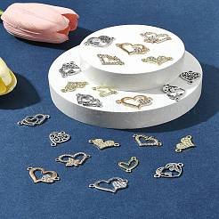 36Pcs 9 Styles Alloy Links Connectors&nbsp;FIND-FS0003-16