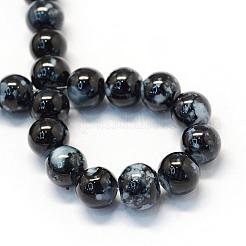 Baking Paint Glass Round Bead Strands&nbsp;DGLA-Q019-8mm-73
