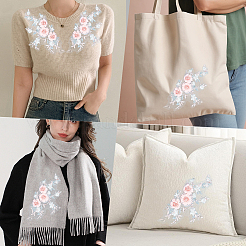 2Pcs Polyester Computerized Embroidered Appliques&nbsp;DIY-CY0003-42