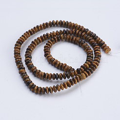 Natural Tiger Eye Beads Strands&nbsp;G-P354-02-4x2mm