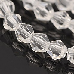 Faceted Bicone Glass Beads Strands&nbsp;EGLA-P016-4mm-01