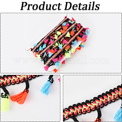 Polyester Centipede Braided Fringe Ribbon&nbsp;SRIB-CY0001-06B