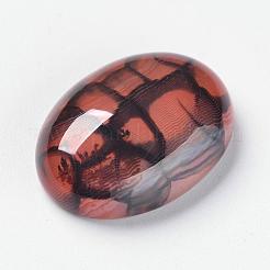 Natural Dragon Veins Cabochons&nbsp;G-F296-07-15x20mm
