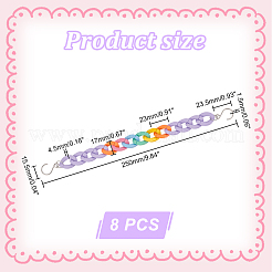 Acrylic Link Shoe Decoration Chain&nbsp;FIND-AB00041