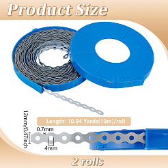 2 Rolls Galvanized Iron Multi-functional Cable Ties&nbsp;FIND-BC0019-55P