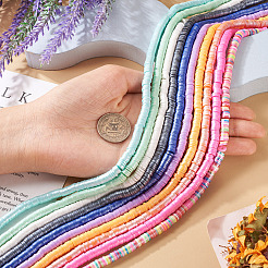 10 Strands 10 Colors Handmade Polymer Clay Beads Strands&nbsp;CLAY-TA0001-20