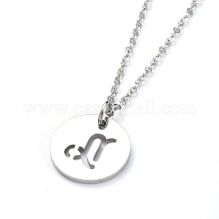 Non-Tarnish 304 Stainless Steel Pendant Necklaces&nbsp;NJEW-E147-07P