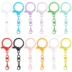 48Pcs 12 Colors Spray Painted Iron Swivel Clasps&nbsp;FIND-SC0022-75